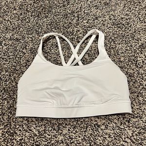 White Lululemon Energy Bra Size 6